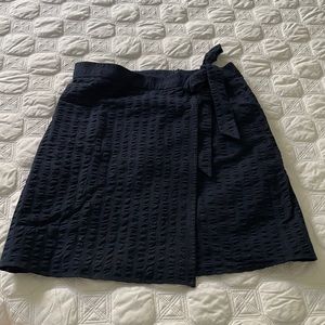 J Crew Navy Skirt, Cotton, Size 12 Tall